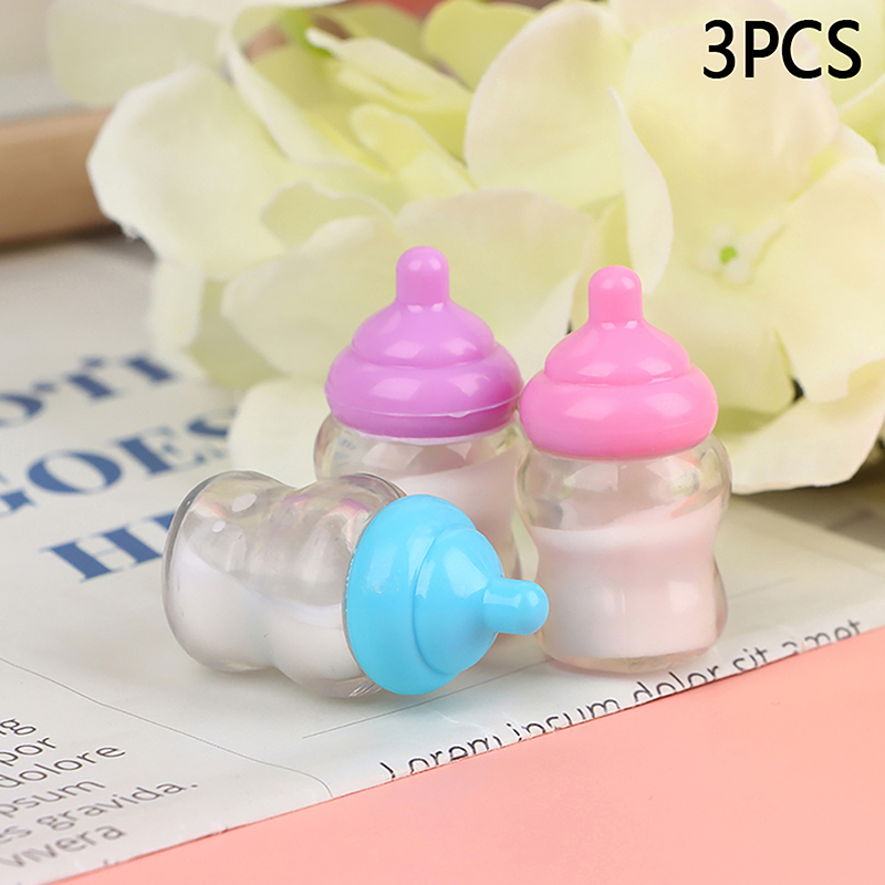 Resin Art Bottle - 3 STKS Poppenhuis Babyfles Accessoires Speelhuis