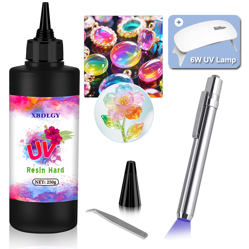 Resin Art Lamp - 200g/250g/500g UV-hars harde lijm voor doe-het-zelf