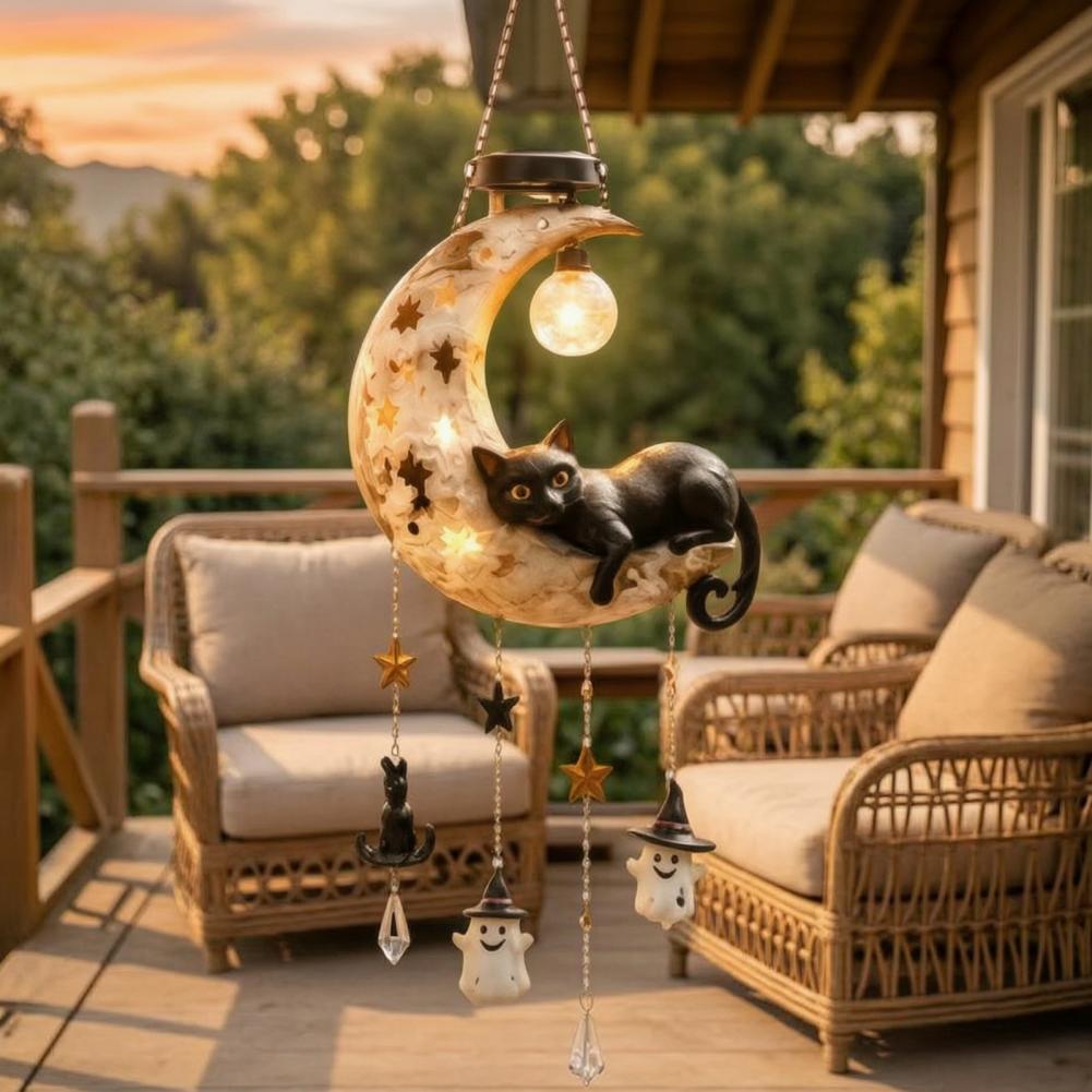 Resin Art Lamp - Weerbestendig tuinkunstwerk voor buiten, zonne-energie, maan,