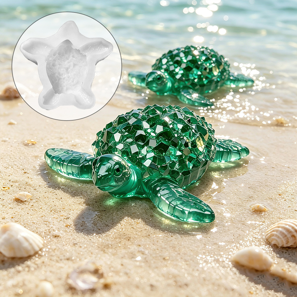 Silicone Mold Ocean - Diamantgeslepen helende zeeschildpad siliconen mal oceaandier