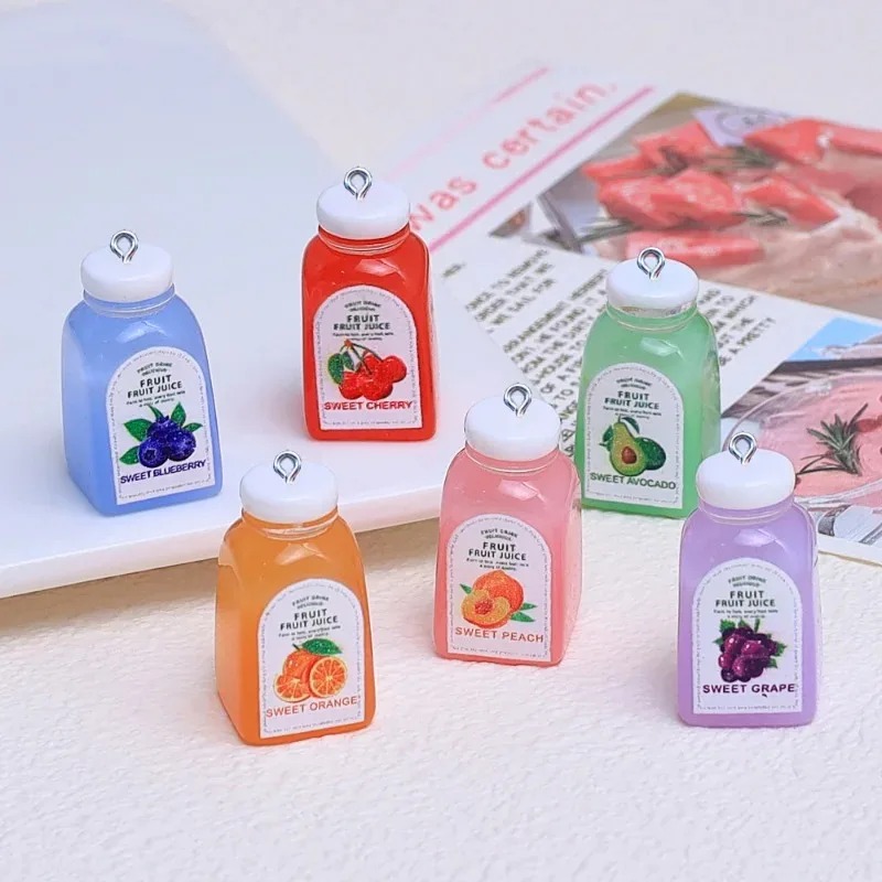 Resin Art Bottle - 10 stuks Kawaii Mini 3D Kersen-