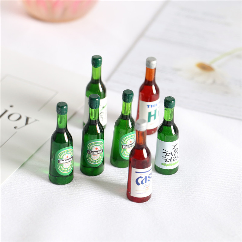 Resin Art Bottle - 5 Stuks Poppenhuis Mini Bierfles Miniatuur