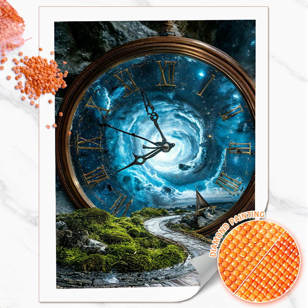 Resin Art Watch - Huacan Volledige Vierkante Ronde Diamant Schilderij