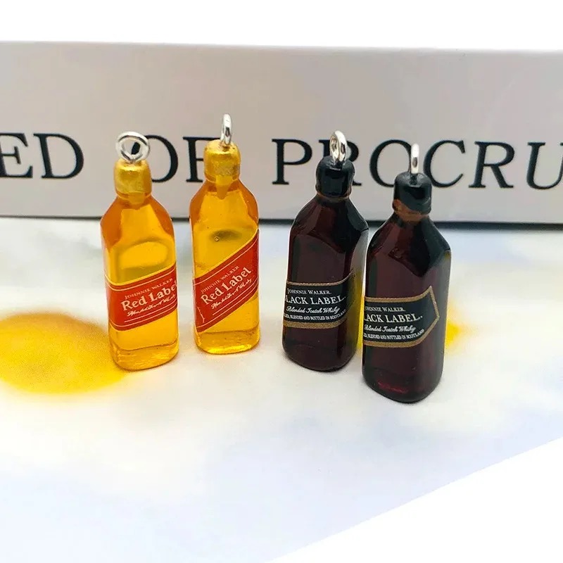 Resin Art Bottle - 10 stuks kleine wijnbarflesjes hars bedels