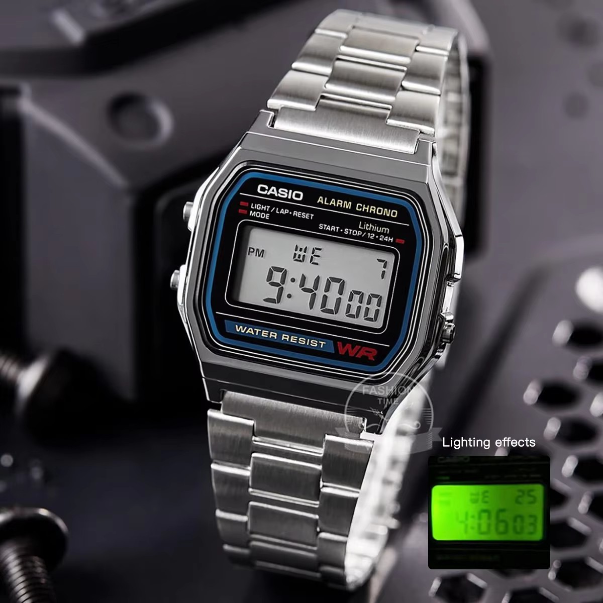 Resin Art Watch - Casio horloge zilveren horloge heren set
