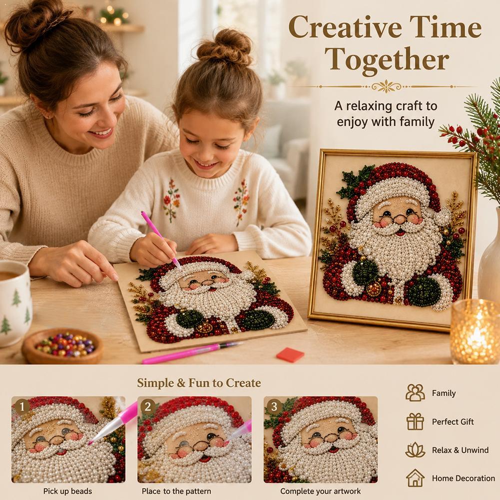 Kerstmis Kerstman Parel Kunst  - Resin Art Kit recensie en prijs