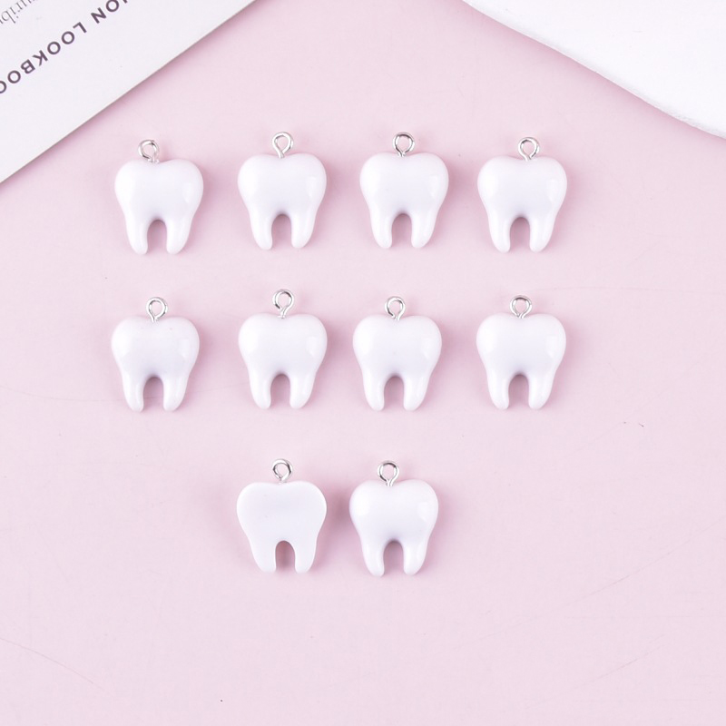 10 stuks schattige witte tande - Resin Art Engagement recensie en prijs