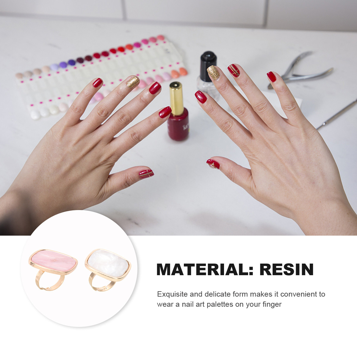 2 stuks mini nagelkunst ringpa - Resin Art Ring Design recensie en prijs