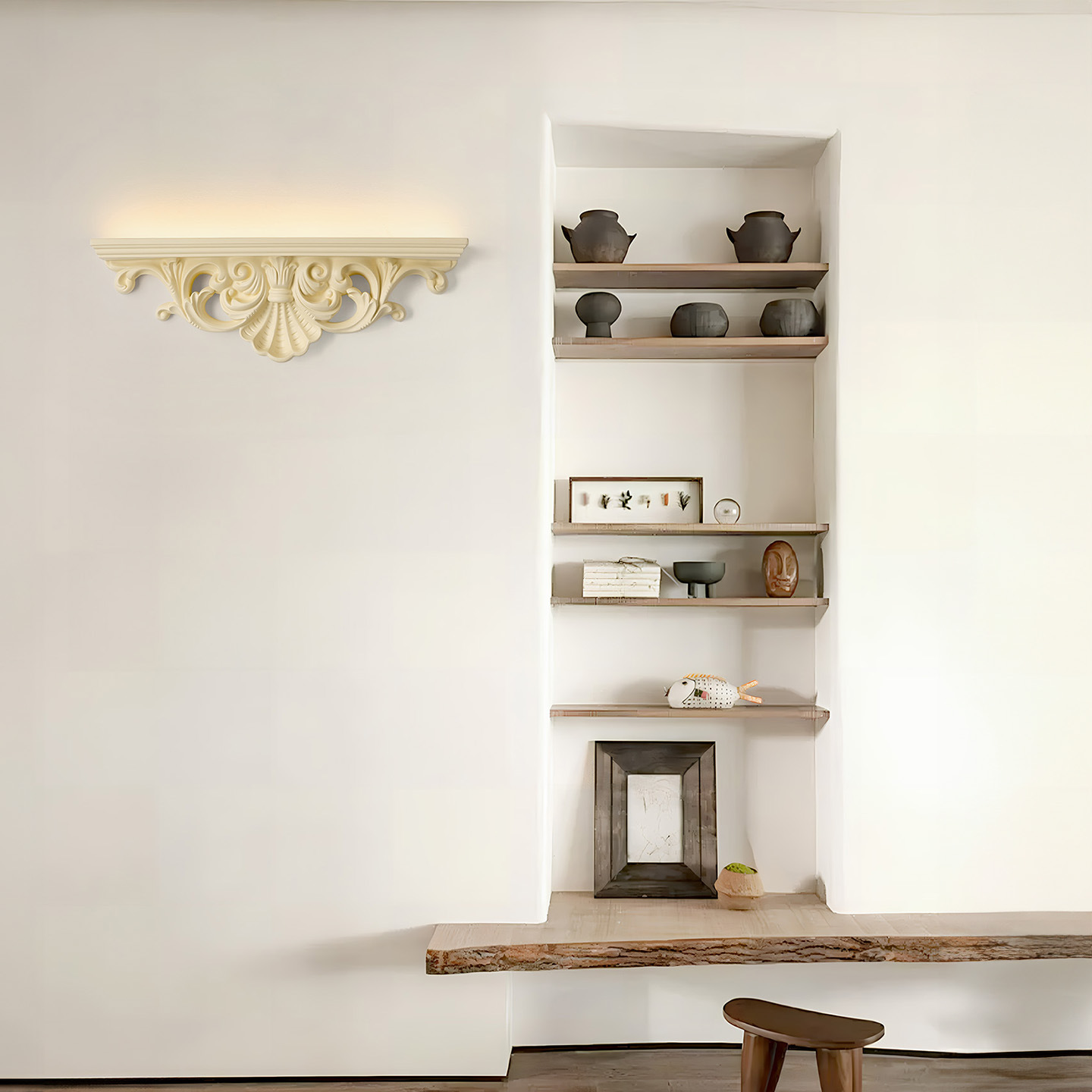 Franse reliëfpleister wandlamp - Background Resin Art recensie en prijs