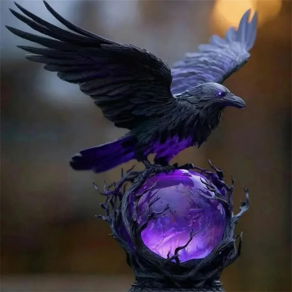 Gotische Raaf LED-lamp Sculptu - Resin Art Lamp recensie en prijs