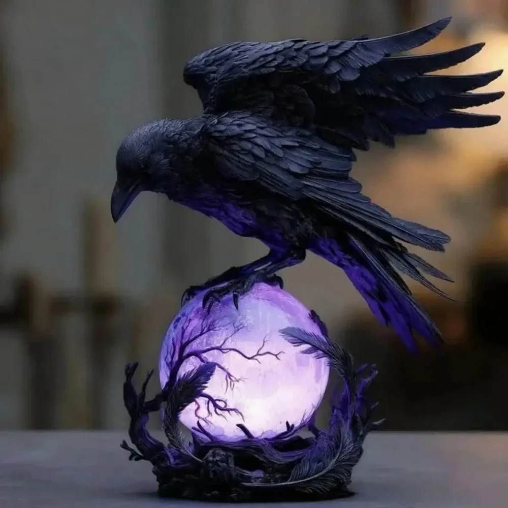 Gotische Raaf LED-lamp Sculptu - Resin Art Lamp recensie en prijs