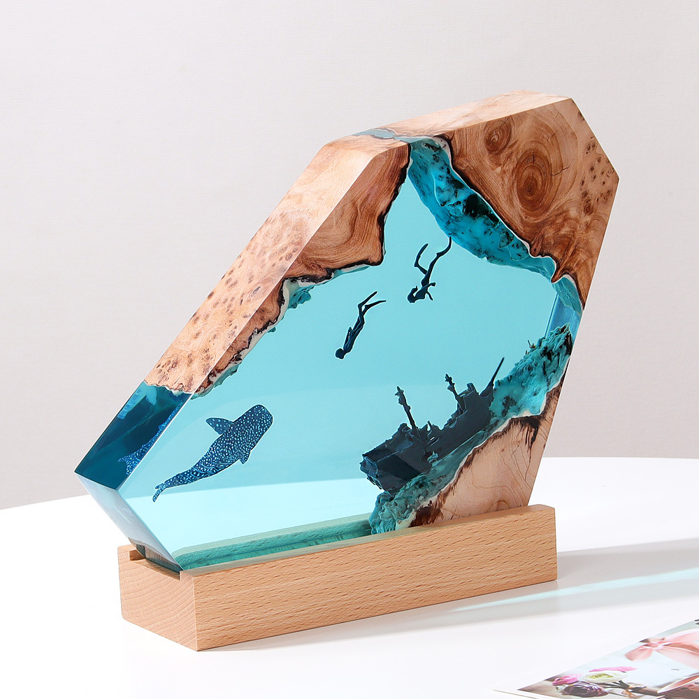 Nieuwe creatieve binnen slaapk - Resin Art Lamp recensie en prijs